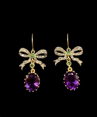 Lot 1115 - A pair of 14ct yellow gold and silver gilt...