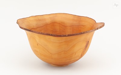Lot 757 - S R COOPER; a turned leylandii bowl with...