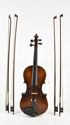 Lot 1093 - A full size German violin, labelled, with...