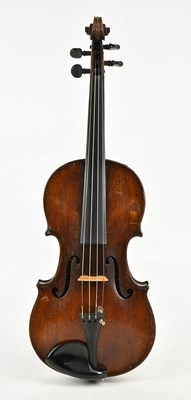 Lot 1096 - A full size German violin, with spurious label...
