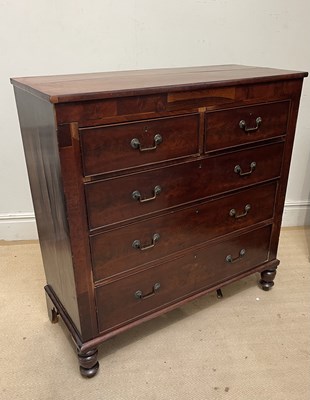 Lot 1208 - A Victorian mahogany and rosewood chest of two...
