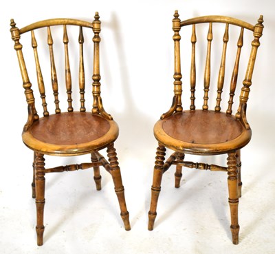 Lot 1738 - A pair of Edwardian Thonet style beech cafe chairs