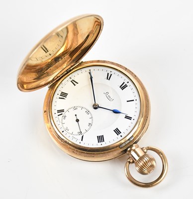 Lot 544 - LIMIT; a gold plated crown wind pocket watch,...