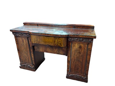 Lot 1210 - A 19th century mahogany sideboard with two...