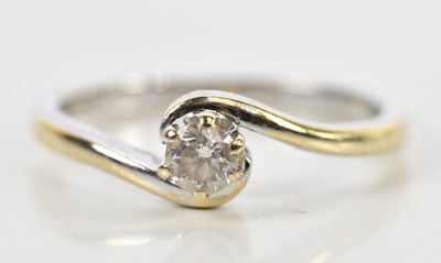 Lot 147 - An 18ct yellow gold diamond solitaire ring,...