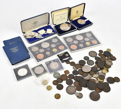 Lot 1436 - A collection of coins and medallions,...