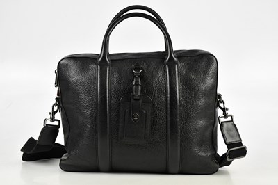 Lot 638 - MULBERRY; a black pebbled leather briefcase...