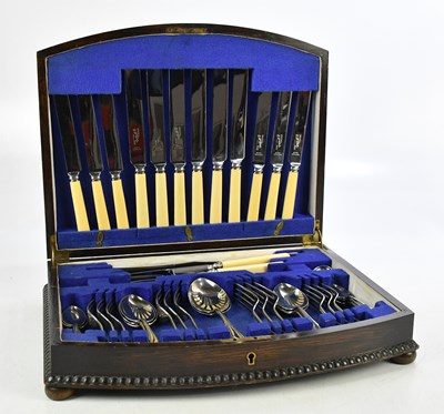 Lot 1525 - ST CLAIR SHEFFIELD; a cased canteen of...