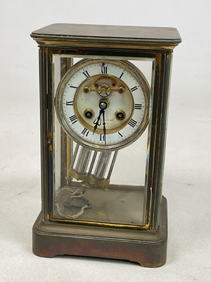 Lot 531 - MAPLE & CO, PARIS; a brass four glass mantle...