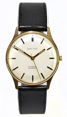Lot 1668 - BAUME; a gentleman's 9ct yellow gold...