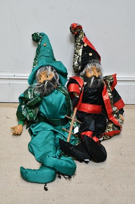 Lot 840 - Two large Continental dancing puppets, in...