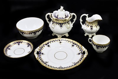 Lot 1344 - A 19th century tea service decorated with...