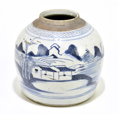 Lot 1204 - A circa 1800 Chinese porcelain blue and white...