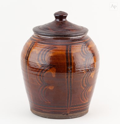 Lot 115 - CLIVE BOWEN (born 1943); a slipware jar and...