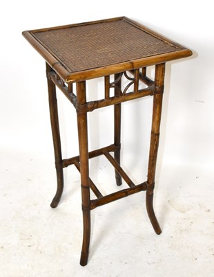 Lot 1662 - A Victorian stained bamboo jardinière stand of square form