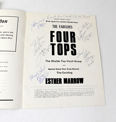 Lot 559 - THE FOUR TOPS; a programme bearing the...