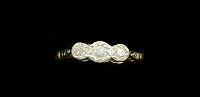 Lot 1263 - A yellow metal and white metal tipped three...