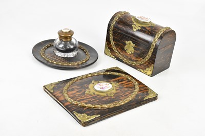 Lot 1328 - A Victorian brass mounted coromandel three...