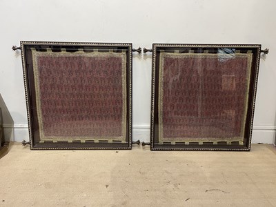 Lot 1319 - A pair of good quality Iranian wall hangings,...