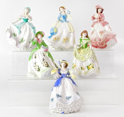 Lot 206 - ROYAL WORCESTER; six Compton and Woodhouse...