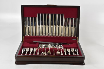 Lot 1512 - FLEXFIT; a silver plated cased canteen of...
