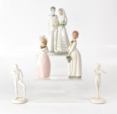 Lot 214 - THE ROYAL BALLET; two bisque figurines by...