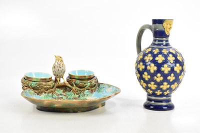 Lot 681 - GEORGE JONES; a Victorian majolica strawberry...