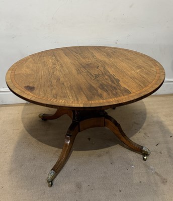 Lot 1108 - A 19th century satinwood crossbanded rosewood...