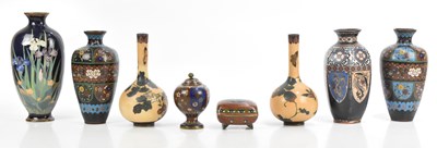 Lot 552 - A collection of assorted Japanese cloisonné...