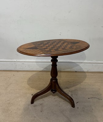 Lot 1203 - A 19th century inlaid rosewood and walnut tilt-...