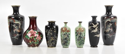 Lot 553 - A collection of assorted Japanese cloisonné...
