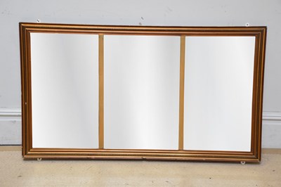 Lot 1015 - A 19th century gilt overmantel mirror, 73 x...