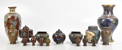 Lot 548 - A Japanese cloisonné koro and cover of...