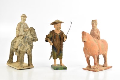Lot 557 - A Chinese clay Yuan/Ming style model of a...