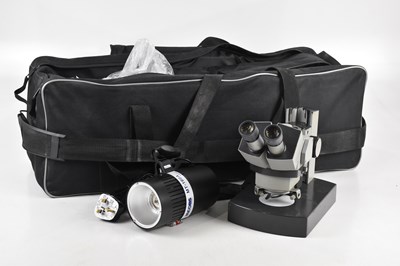 Lot 296 - NACHET (FRANCE); an NS50 microscope, with a...