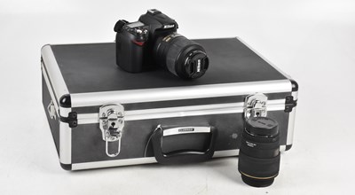 Lot 1577 - NIKON; a Nikon D90 digital SLR camera, with...