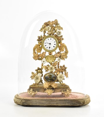 Lot 306 - A circa 1900 gilt metal and ceramic mounted...