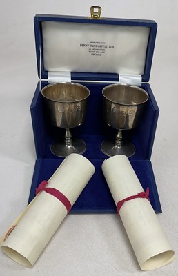 Lot 1034 - BARKER ELLIS; a pair of Elizabeth II...