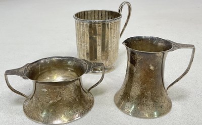 Lot 1035 - A George V hallmarked silver christening...