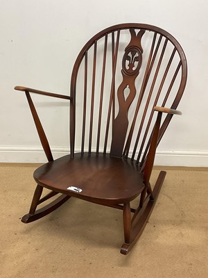 Lot 626 - ERCOL; rocking chair, height 95cm.
