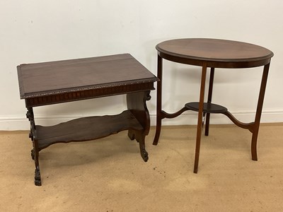 Lot 634 - An early 20th century mahogany inlaid oval...