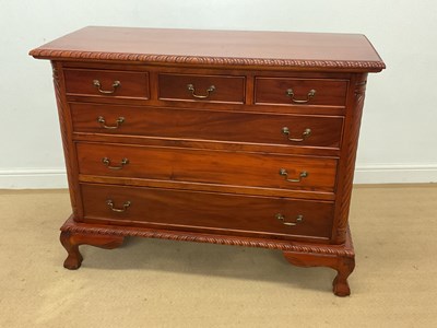 Lot 578 - CACHET; a reproduction mahogany 'Chippendale'...