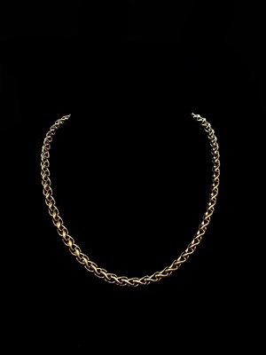 Lot 1195 - A substantial 9ct yellow gold chain, length...