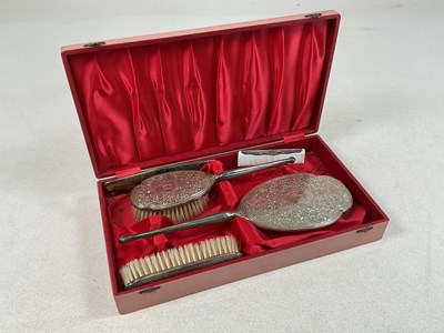Lot 1092 - An Elizabeth II hallmarked silver backed cased...