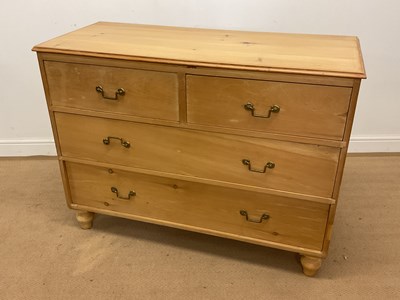 Lot 609 - A pine chest of two short over two long...
