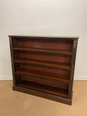 Lot 596 - A burr walnut book case, height 126cm, width...