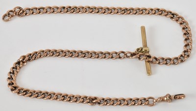 Lot 1187 - A 9ct yellow gold Albert chain, length approx...