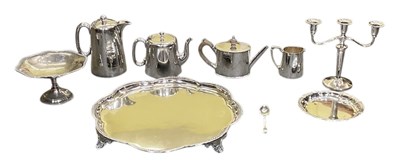 Lot 1011 - A small quantity of silver plated items...