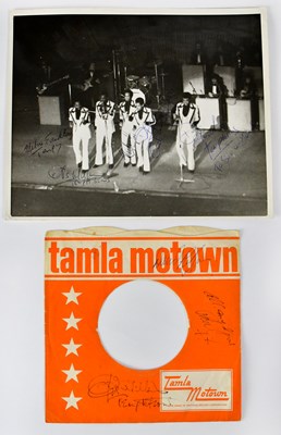Lot 436 - THE TEMPTATIONS; a black and white promotional...