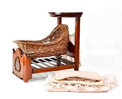 Lot 310 - A miniature wooden half tester bed, 46.3 x 41...